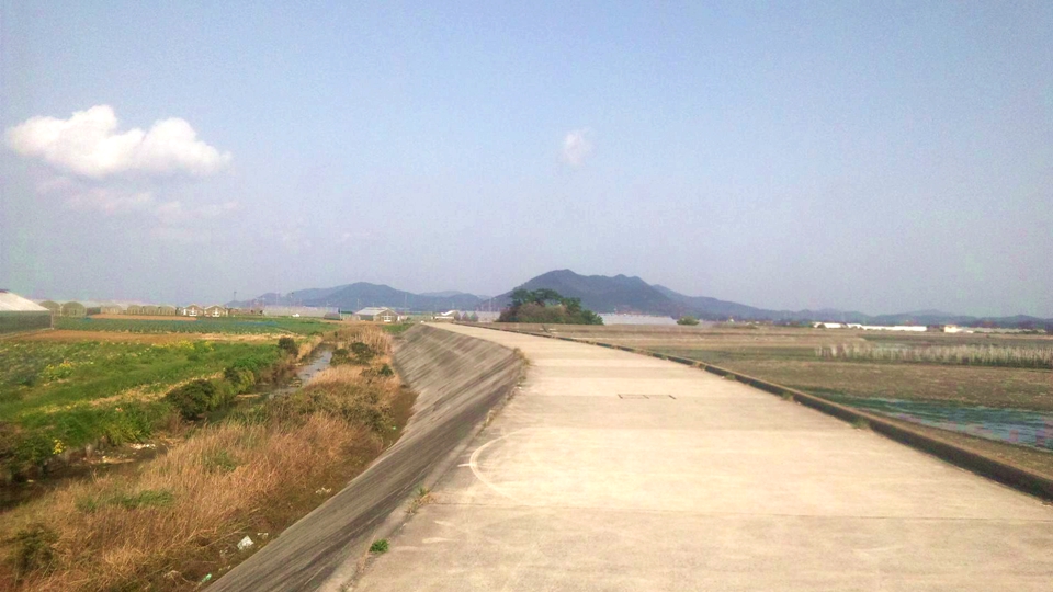 伊川津町堤防