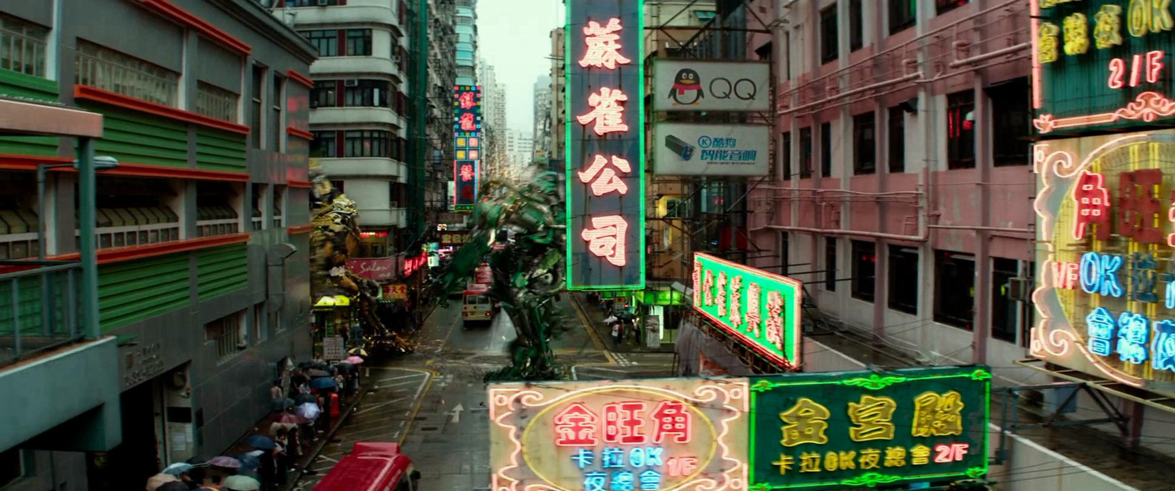两派互斗的香港街头