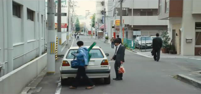森田停车的街道