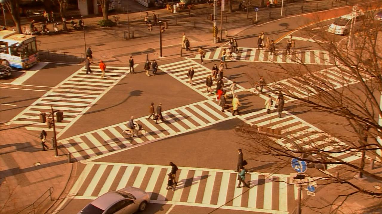 真山跑过路口