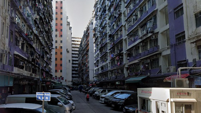 落山道与美景街交叉口