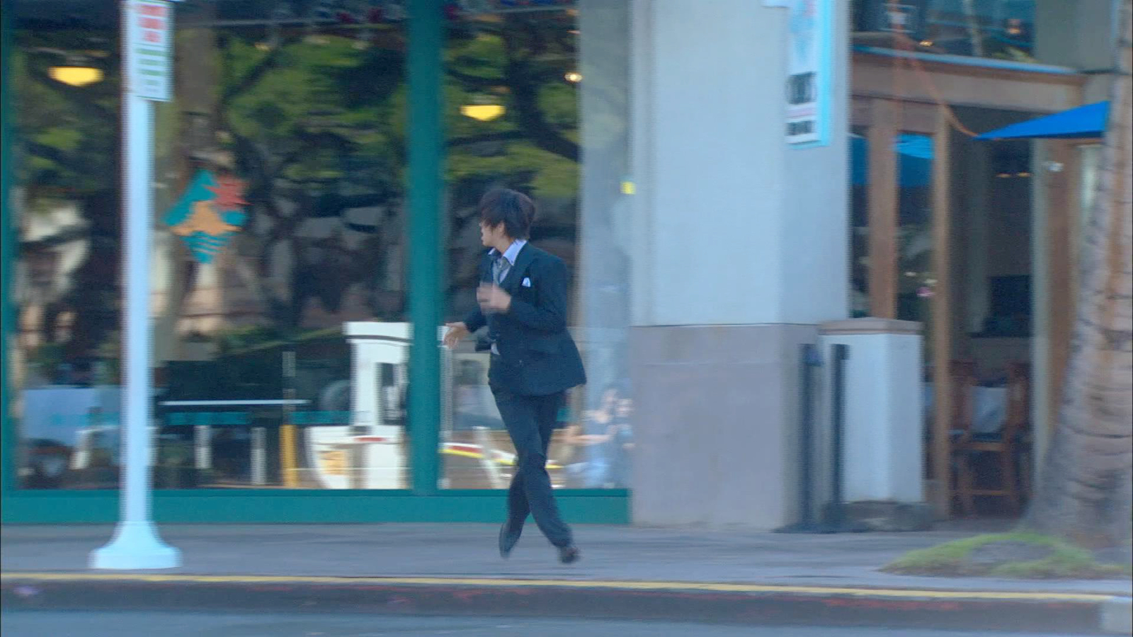 健跑去机场路上